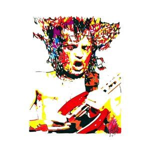 Angus Young ACDC Guitar Rock Music Poster Print Wall Art 11x17